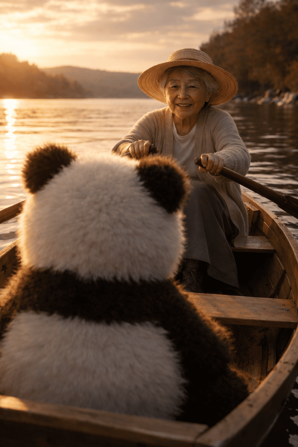 ボート、老婆とパンダ｜an afterlife souvenir, an old woman and a panda