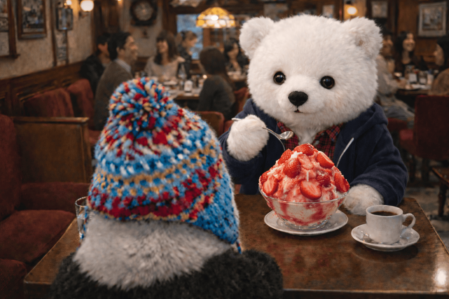 シロクマとパンダ｜a polar bear and a panda