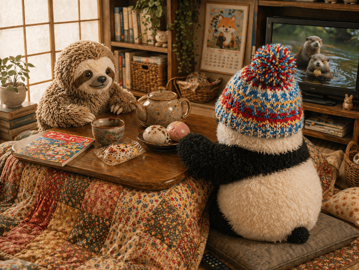 ナマケモノとパンダ｜a sloth and a panda